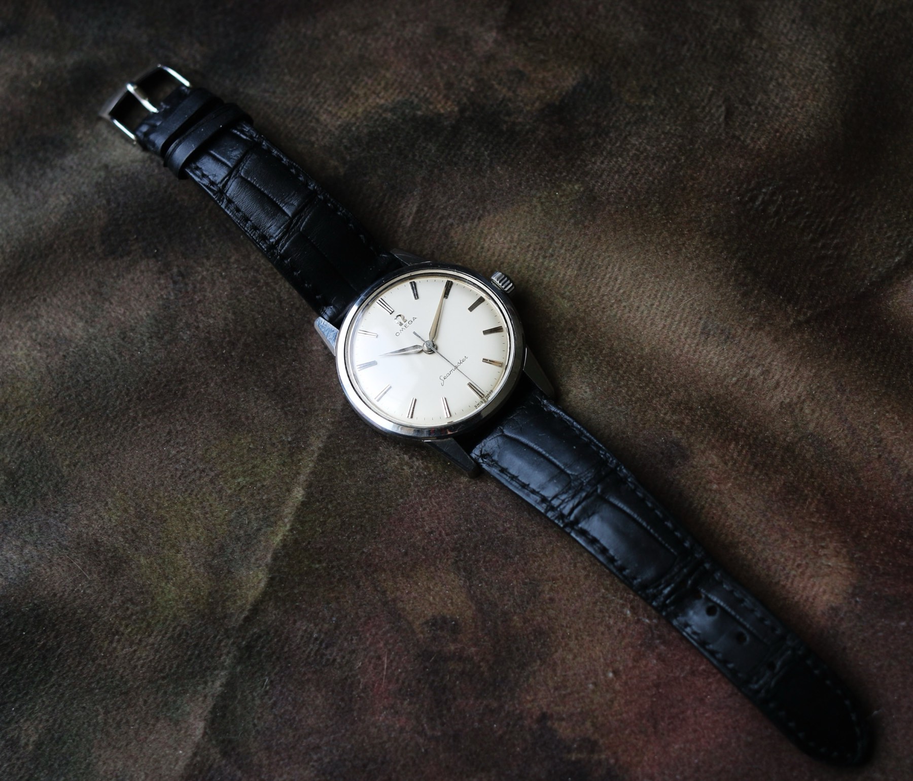 Omega Seamaster detail photograph, view 1