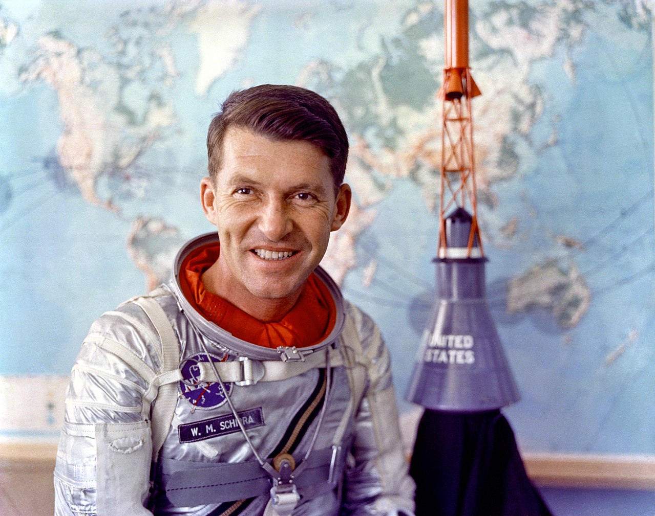 Official NASA portrait of Mercury astronaut Walter M. Wally Schirra