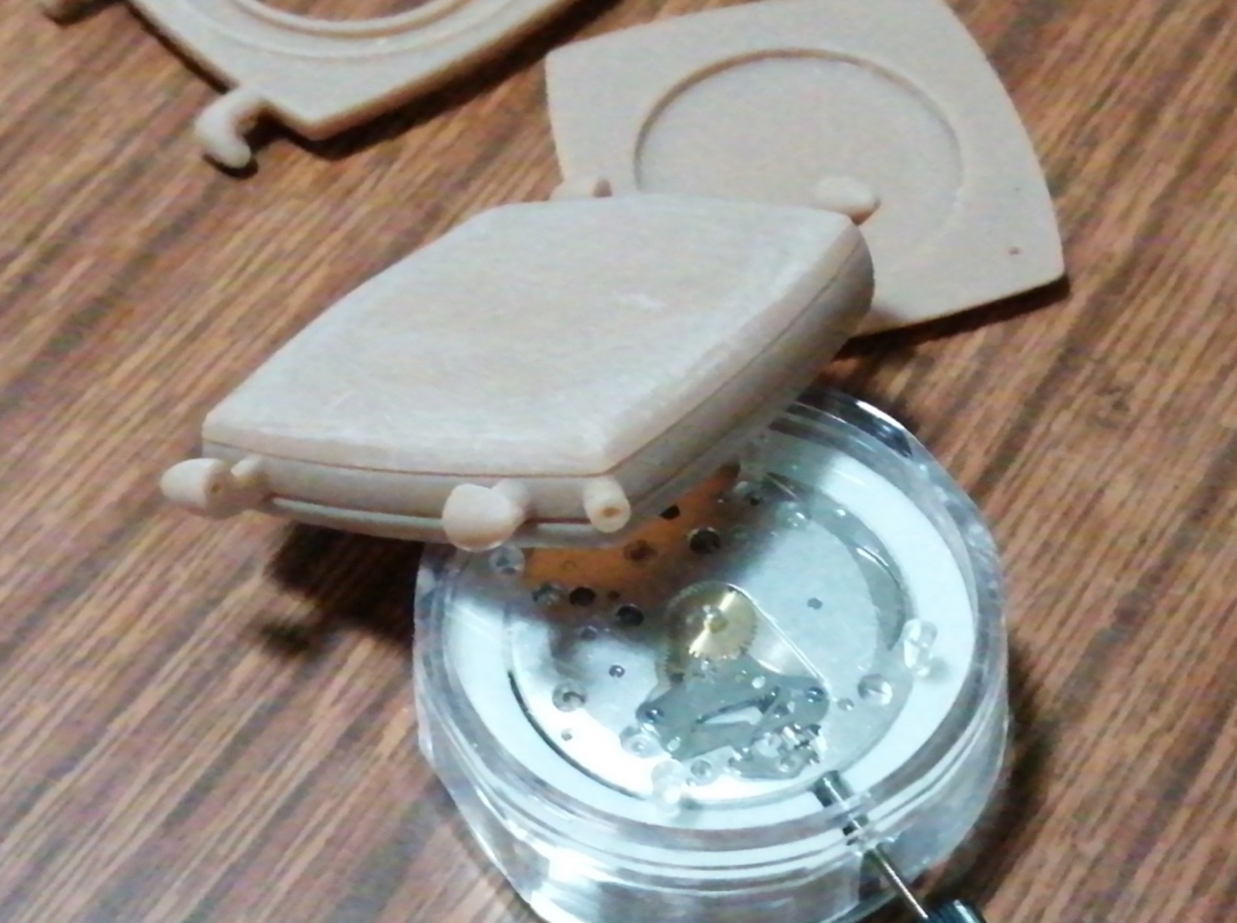 Tilted Watch 3D-printed case prototype photograph, photograph 1