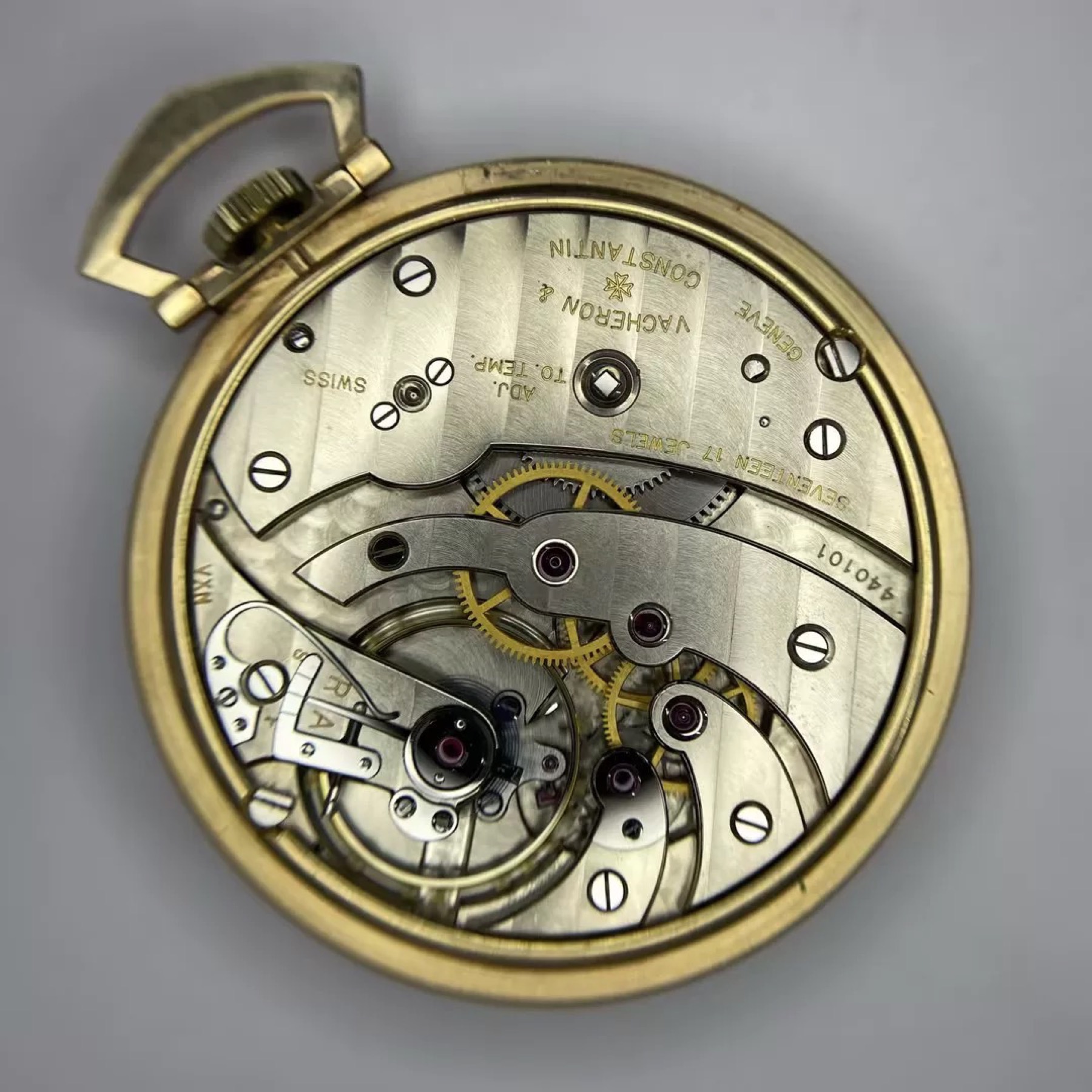The Vacheron & Constantin Calibre 439-family movement, signed Genève, with Geneva striping and swan-neck regulator