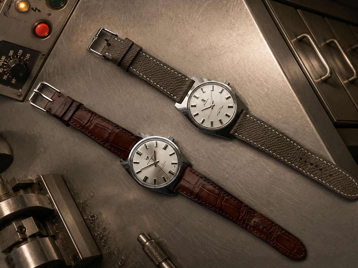 The Jinji (金鸡) and ZhuanShi (钻石) wristwatches, family heirlooms